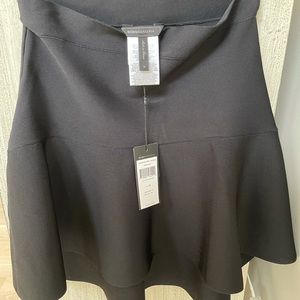 New BCBG EVELYN PEPLUM SKIRT- Medium Black